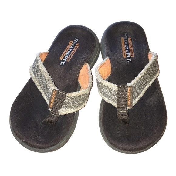 Sketchers Relaxed Fit Memory Foam Flip Flops - Picture 1 of 7